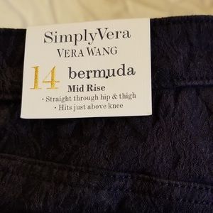 Bermuda shorts NWT Vera Wang sz 14 baroque